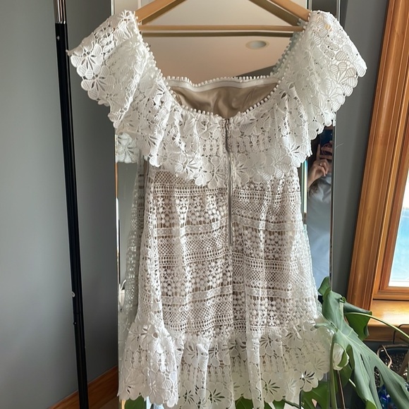 Tallulah Off shoulder white lace dress xs NWT selfie Leslie - Picture 7 of 11